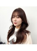 韓国ヘア　透明感カラー　2wayバング  レイヤーカット   顔周り