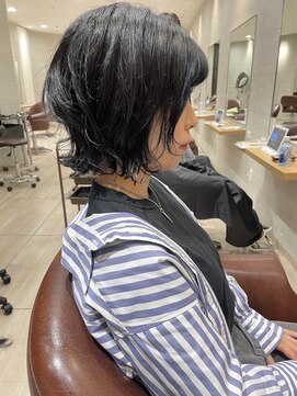 エアー 久留米(AIR) 【久留米】 黒髪パーマ/前髪カット/レイヤーカット