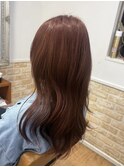 ブリーチ無しのピンクブラウンカラー【カミケン黒岩店/福島】