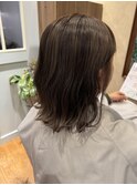 ミディアムヘア/暗めカラー/グランマッシュ/公津の杜