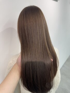 サロンドミルク 新百合ヶ丘店(salon de MiLK) ★スモーキーブラウンウォームベージュ顔周りカット透明感カラー