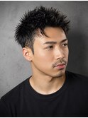 【大人ジェットモヒカン】短髪/刈り上げ/ツイストパーマ