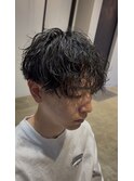 垢抜けショートシャドウパーマ無造作サーフカールショート