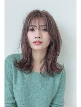 ハピネス 王寺店(Happiness) ことりベージュ×シースルーうざバングセミディ×中東真子