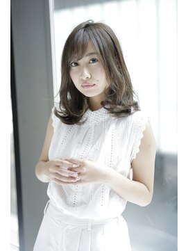 ルルディ バイ アフロディーテ銀座(luludi by APHRODITE) 黒髪/グレーベージュ/レイヤーロング/前髪パーマ/銀座