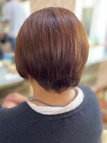 アークスヘアー&nbsp;ミニボブオレンジココアブラウン小顔美肌ストレート丸み