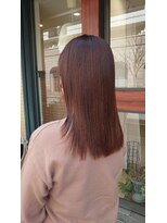 ヘア アトリエ ヴィヴァーチェ(hair atelier Vivace)&nbsp;ピンクベージュでモテさらストレート