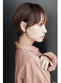 大人可愛い20代30代40代黒髪前下がりショートボブ丸みショート◎