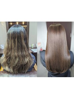 髪質改善専門店で、驚くほどのツヤと自然なストレート♪≪経験×技術×厳選薬剤≫毛先まで柔らかな質感に◎