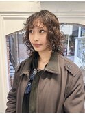 【白石】ミディアムウルフパーマレイヤーレディース学割原宿