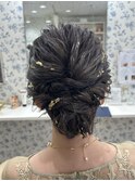 ふわふわシニヨン/参列ヘア/お呼ばれヘア/結婚式/ヘアセット