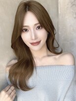 エインアンリー 明治神宮前(AIN.ANLY.) ブルーカラー透明感カラー姫カットレイヤーロングパーマ