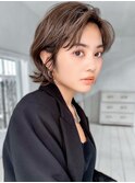 ミニウルフレイヤーカット顔周り前髪韓国ミディアムロング/池袋