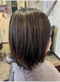癖毛似合わせカット×ハイライト