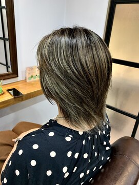 ストップレディー(stop lady) ハイライトグレージュカラー 白髪ぼかし効果