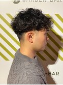 ビジネス爽やかツイストスパイラルパーマスタイル