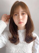 リヤン 表参道(lyann) 斜めバングこなれヘアうる艶髪エアリーカールイメチェン前髪