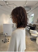 ウルフパーマ　癖毛を活かしたヘアスタイル