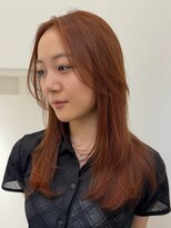 ナループロアポンテ(Nalu pu loa PONTE)&nbsp;ロングレイヤーローレイヤー暖色ベージュオレンジブラウン