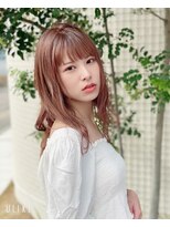 スイート(Suite) ミルクティーピンク×顔まわりレイヤーの垢抜けモテミディ