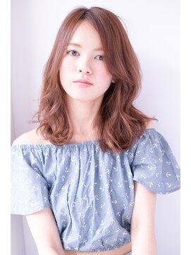 ヘアーアンドファッションシオミエイチ (hair＆fashion shiomi H) [shiomi H]斜めバング×ラフなニュアンスミディ