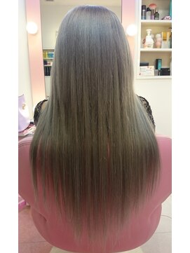 ラチャウ(La.Ciau) グレーカラー＆エクステ60本