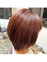 ストレートパーマ専門店 ビタミナポストマン 艶カラーレッドブラウン
