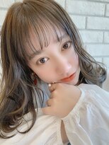 フルミー(fulme.) ゆるふわシースルーパッツン♪オリーブイルミナカラー☆