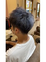 ヘアーアンドカラー プラーチェ(hair&color Plaatje) メンズ　グラデグレージュ　ダブルカラー　ツーブロ