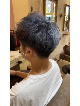 ヘアーアンドカラー プラーチェ(hair&color Plaatje) メンズ グラデグレージュ ダブルカラー ツーブロ