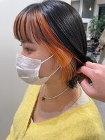 グーフィートーキョー 銀座(Goofy Tokyo)&nbsp;フェイスフレーミング/オレンジ/ボブ/前髪インナーカラー/702