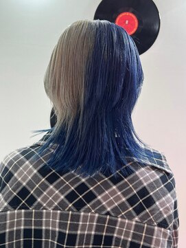 デート 下北沢(DATE) ダブルカラーブルーベージュカラーケアブリーチハイトーンカラー