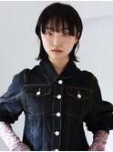 ボブ　黒髪　外はね　前髪パッツン