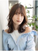 20代30代くびれレイヤー似合わせカットイメチェンフルバング