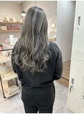 コントラストハイライトアッシュグレージュダブルカラー