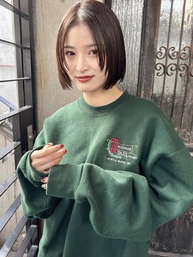 ミンクス渋谷スマートサロン(MINX shibuya smart salon) 魅力倍増カール シアーカラー ショート 姫カット ダークアッシュ