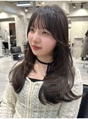韓国ヘアーハッシュカットレイヤーカットグレージュブリーチ無し