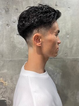 アルフレッド 瑞穂店(alfRed) 黒髪　スキンフェード　スパイラルパーマ　オールバック　束感