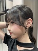 小顔になる前髪/韓国/韓国レイヤー/シースルーバング/谷町四丁目