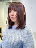 ボブルフピンクヘアー秋色ウルフレイヤーロング_ba492901