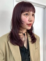 パーク 福岡天神西通り店(parc)&nbsp;レイヤーカット 姫カットレイヤー カシスラベンダー オン眉 美髪