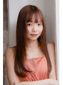 似合わせカットハイレイヤー×オレンジブラウン