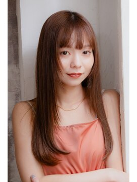 ストロー 小田原店(Straw) 似合わせカットハイレイヤー×オレンジブラウン