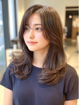 エル 横浜 ウエスト(eL 横浜 west) くびれヘア  美髪  ハイライトカラー　アプリコットオレンジ