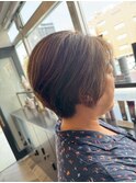 白髪ぼかし前下がりショート