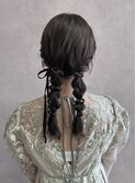 10代20代30代/ヘアセット/結婚式ヘア/ツインアレンジ