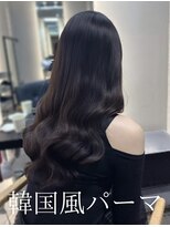 アミー 池袋(Ammy)&nbsp;コテ巻き風パーマ /韓国風パーマ/ラベンダーグレージュ/レイヤー