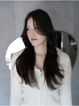 レノラ 本町(LENORA) 美髪ミディアムレイヤーカットデジタルパーマチェリーブラウン