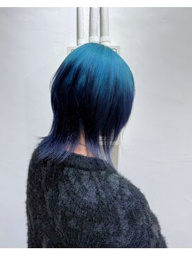 ミュー(Mu) ルーツカラー　ターコイズ　ネイビー