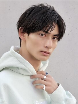 エイド 本店(aid) メンズショートアップバングビジネスコンマバング刈り上げ